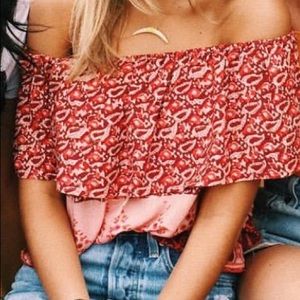 Nightcap off the shoulder top